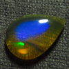2.20 / Cts - 10x14 mm - Pear Cut Cabochon - WELO ETHIOPIAN OPAL - Amazing Green Blue Red Mix Fire